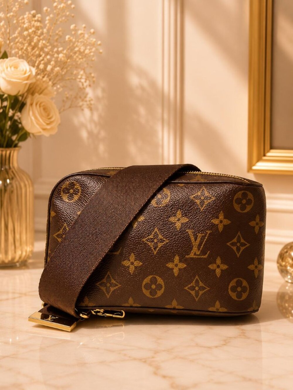 Authentic Louis Vuitton Geronimos Monogram Crossbody Sling Bag